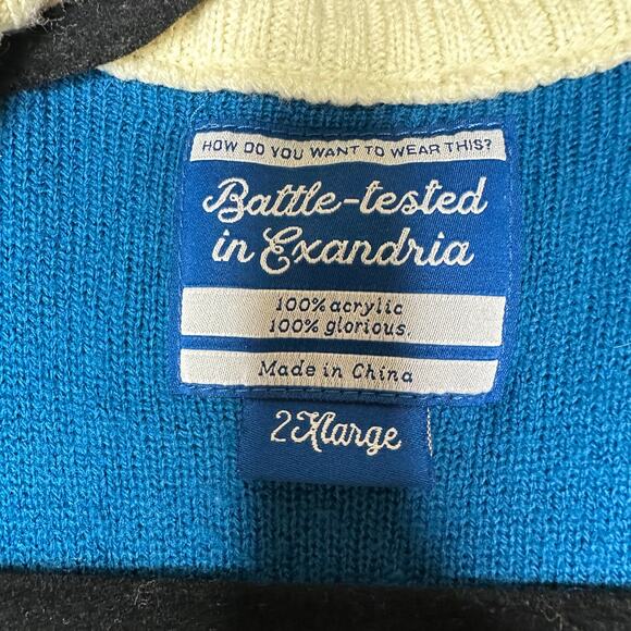 Ugly Christmas Sweater Snowman Squishmallow LIGHTS UP Tinsel Party Winner Sz 2XL - Picture 2 of 5